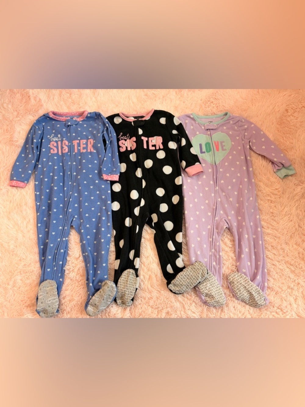 Carter's footie pajamas set of 3